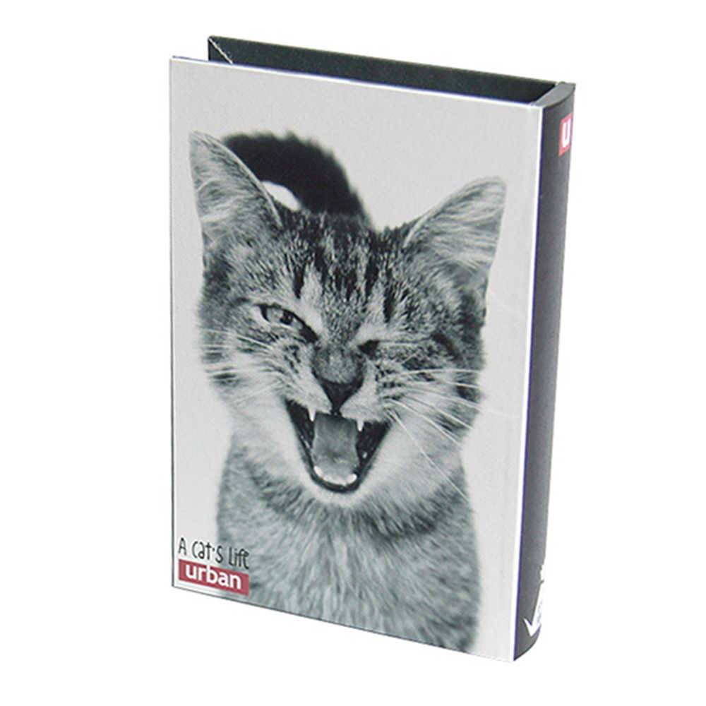 洋書  CATS life Book Box Cats Life Preto e Branco Em Madeira - Urban - 25x17 cm